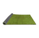 Sideview of Abstract Green Modern Rug, abs1607grn