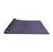 Sideview of Abstract Blue Modern Rug, abs1607blu