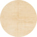 Round Abstract Sun Yellow Solid Rug, abs1608