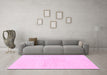 Machine Washable Solid Pink Modern Rug in a Living Room, wshabs1608pnk