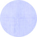 Round Solid Blue Modern Rug, abs1608blu