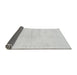 Sideview of Solid Gray Modern Rug, abs1608gry