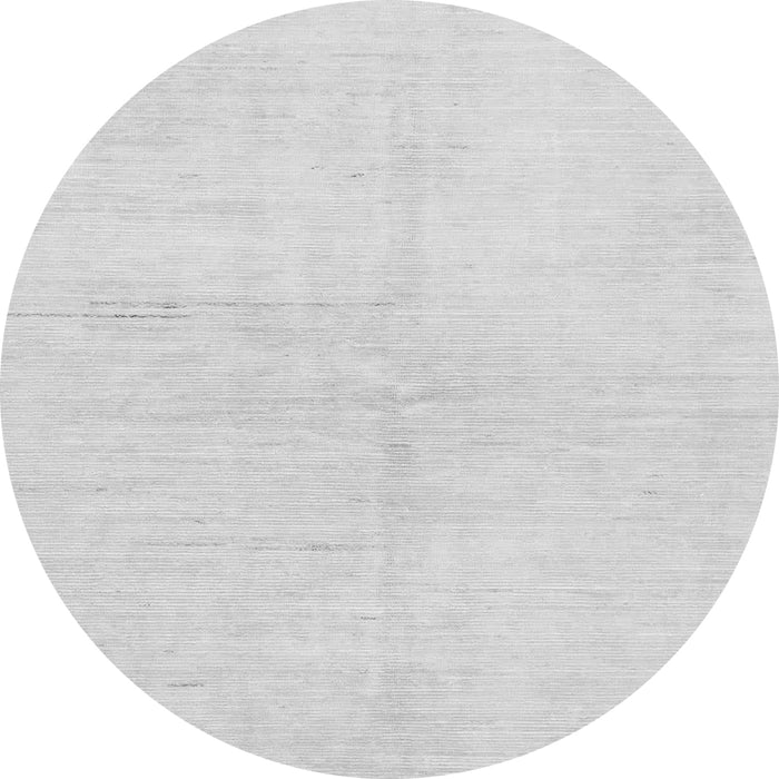 Round Solid Gray Modern Rug, abs1608gry