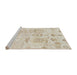 Sideview of Machine Washable Abstract Tan Brown Gold Rug, wshabs1609