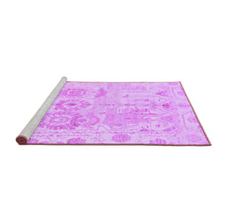 Sideview of Machine Washable Abstract Purple Modern Area Rugs, wshabs1609pur