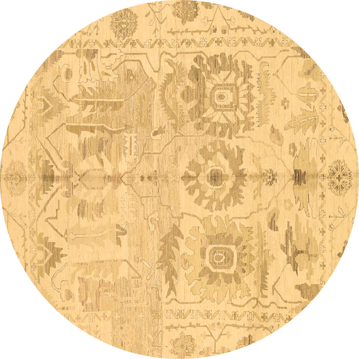 Round Abstract Brown Modern Rug, abs1609brn