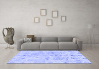 Machine Washable Abstract Blue Modern Rug, wshabs1609blu