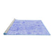 Sideview of Machine Washable Abstract Blue Modern Rug, wshabs1609blu