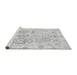 Sideview of Machine Washable Abstract Gray Modern Rug, wshabs1609gry