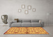 Machine Washable Abstract Brown Modern Rug in a Living Room,, wshabs160brn