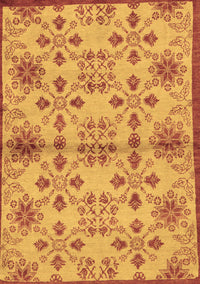 Abstract Brown Modern Rug, abs160brn