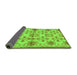 Sideview of Abstract Green Modern Rug, abs160grn