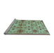 Sideview of Machine Washable Abstract Light Blue Modern Rug, wshabs160lblu