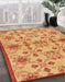 Abstract Orange Red Modern Rug in Family Room, abs160