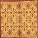 Square Abstract Brown Modern Rug, abs160brn