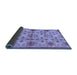 Sideview of Abstract Blue Modern Rug, abs160blu