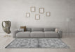 Machine Washable Abstract Gray Modern Rug in a Living Room,, wshabs160gry