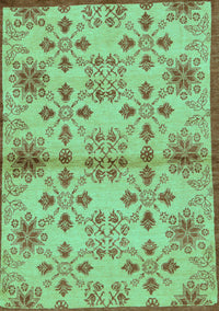 Abstract Turquoise Modern Rug, abs160turq