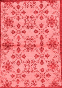 Abstract Red Modern Rug, abs160red