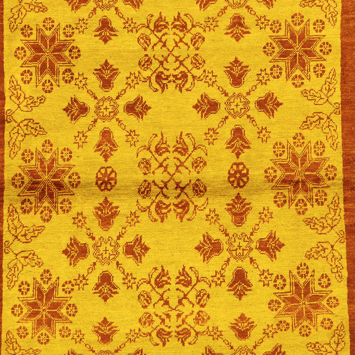 Abstract Yellow Modern Rug, abs160yw