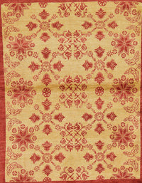 Machine Washable Abstract Orange Red Rug, wshabs160