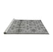 Sideview of Machine Washable Abstract Gray Modern Rug, wshabs160gry