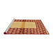 Sideview of Machine Washable Abstract Orange Rug, wshabs161