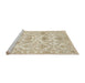 Sideview of Machine Washable Abstract Camel Brown Rug, wshabs1610