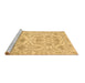 Sideview of Machine Washable Abstract Brown Modern Rug, wshabs1610brn