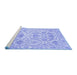 Sideview of Machine Washable Abstract Blue Modern Rug, wshabs1610blu