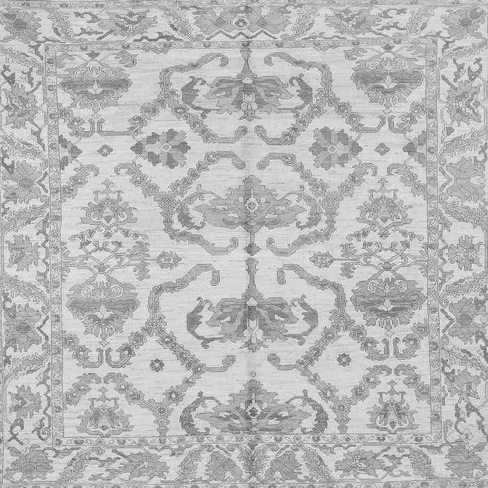 Square Abstract Gray Modern Rug, abs1610gry
