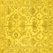 Square Abstract Yellow Modern Rug, abs1610yw