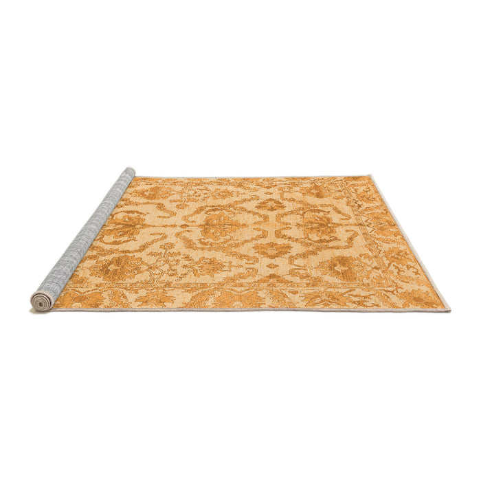Sideview of Machine Washable Abstract Orange Modern Area Rugs, wshabs1610org