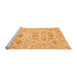 Sideview of Machine Washable Abstract Orange Modern Area Rugs, wshabs1610org