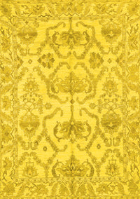 Abstract Yellow Modern Rug, abs1610yw