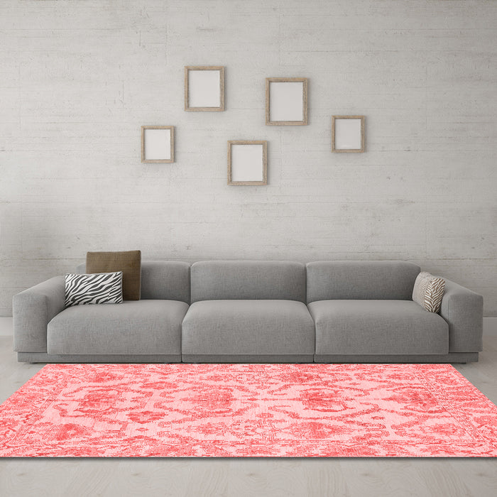 Modern Red Washable Rugs