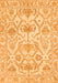 Machine Washable Abstract Orange Modern Area Rugs, wshabs1610org