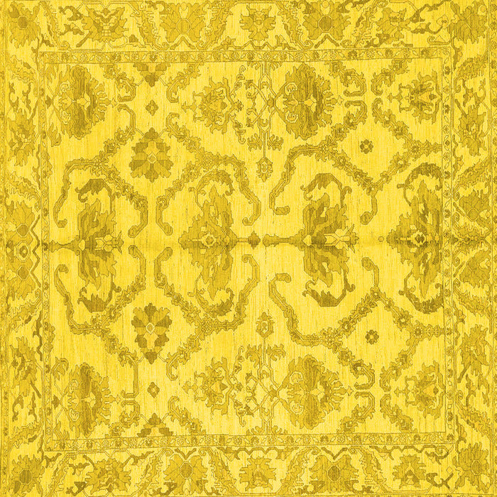 Square Machine Washable Abstract Yellow Modern Rug, wshabs1610yw