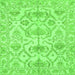 Square Machine Washable Abstract Green Modern Area Rugs, wshabs1610grn