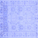 Square Oriental Blue Traditional Rug, abs1611blu