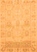 Machine Washable Oriental Orange Traditional Area Rugs, wshabs1611org