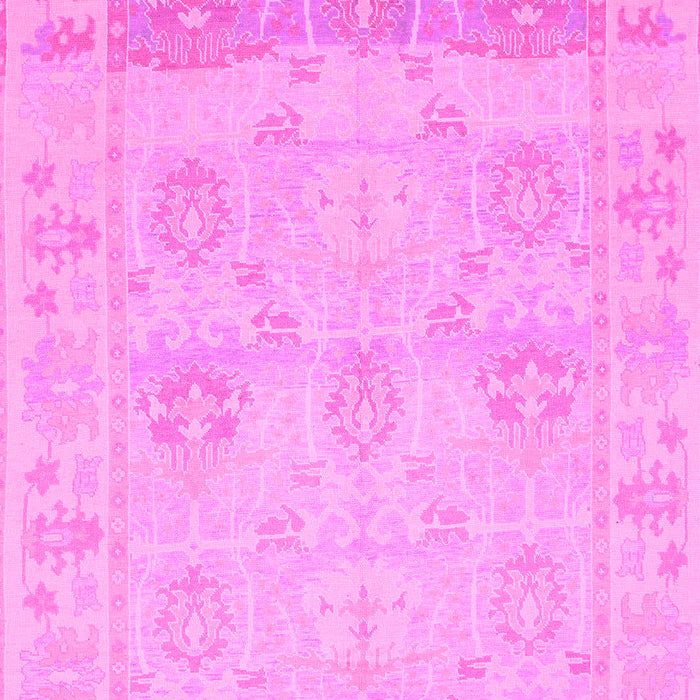 Machine Washable Oriental Pink Traditional Rug, wshabs1611pnk