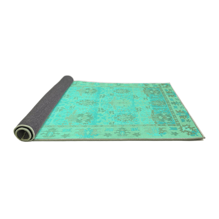 Sideview of Oriental Turquoise Traditional Rug, abs1611turq