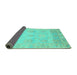 Sideview of Oriental Turquoise Traditional Rug, abs1611turq