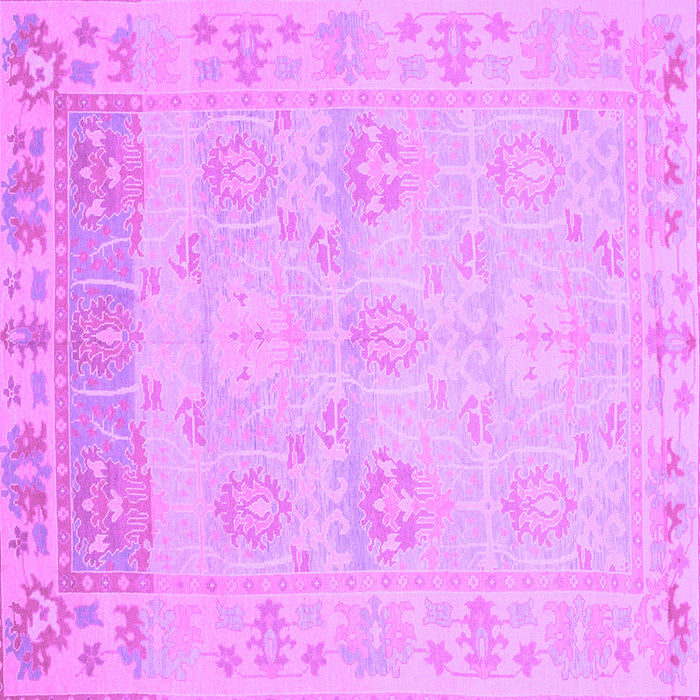 Square Oriental Purple Traditional Rug, abs1611pur