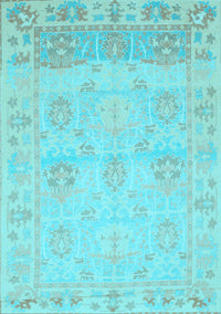 Oriental Light Blue Traditional Rug, abs1611lblu