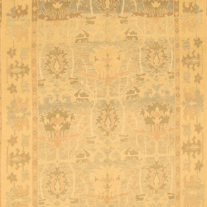 Machine Washable Oriental Brown Traditional Rug, wshabs1611brn