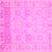 Square Oriental Pink Traditional Rug, abs1611pnk