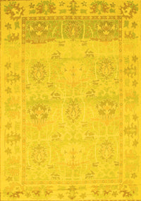 Oriental Yellow Traditional Rug, abs1611yw