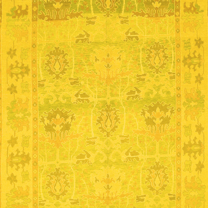 Oriental Yellow Traditional Rug, abs1611yw